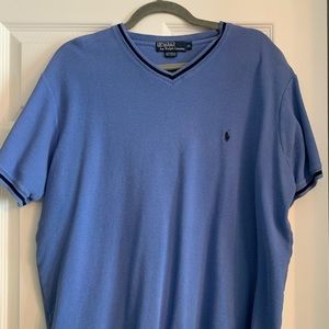 V neck polo shirt